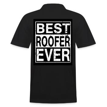 Dachdecker Bester Dachdecker - Männer Poloshirt - Schwarz - Hinten - Kai (181cm)
