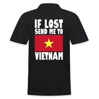 Drapeau du Vietnam dicton - Polo Homme - noir - Dos - Kai (181cm)