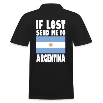 Drapeau de l’Argentine - Polo Homme - noir - Dos - Kai (181cm)
