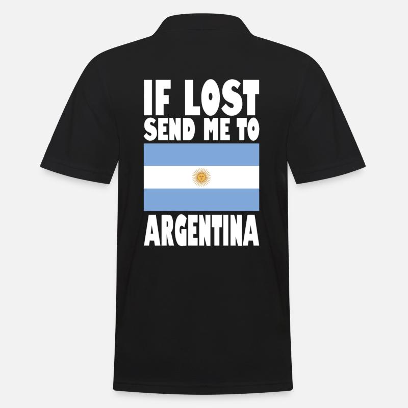 Drapeau de l’Argentine - Polo Homme - noir