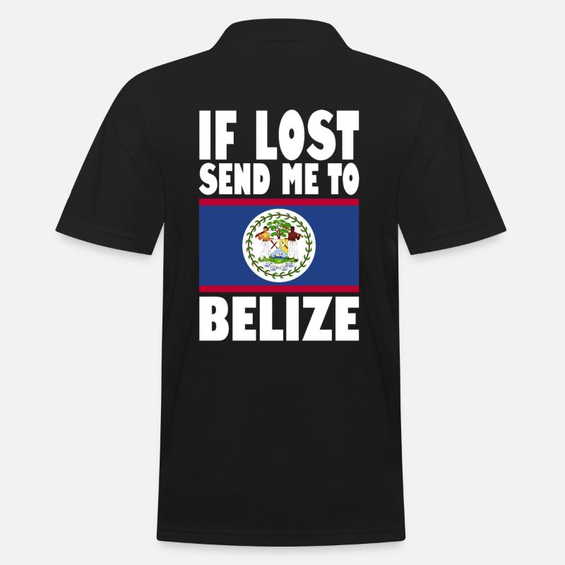 Belize Flagge Spruch - Männer Poloshirt - Schwarz