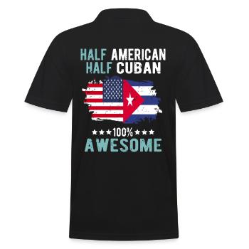 Half American Half Cuban - Men's Polo Shirt - black - Back - Kai (181cm)