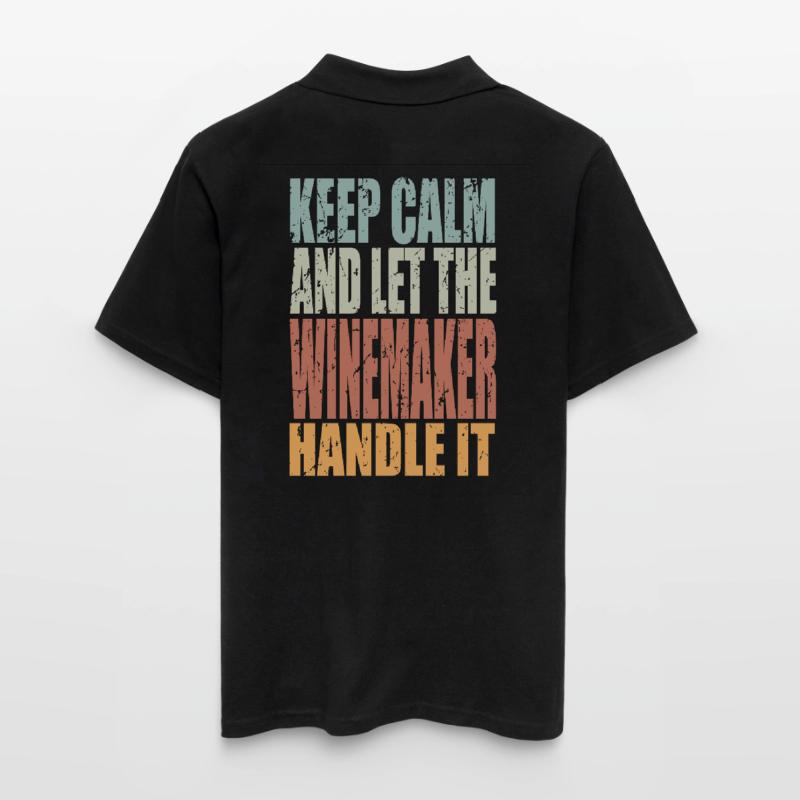 Keep Calm Winemaker Saying Winemaker Gift Men's Polo Shirt