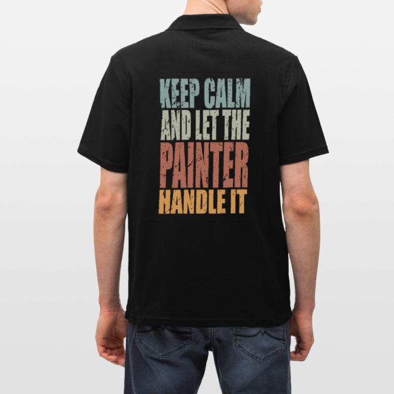 Keep Calm Painter Saying Painter Gift Men's Polo Shirt