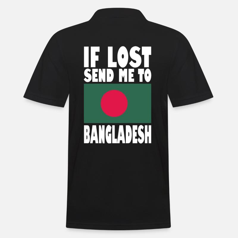Bangladesch Flagge Spruch - Männer Poloshirt - Schwarz