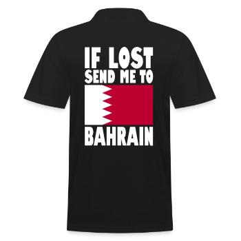Bahrain Flagge Spruch - Männer Poloshirt - Schwarz - Hinten - Kai (181cm)