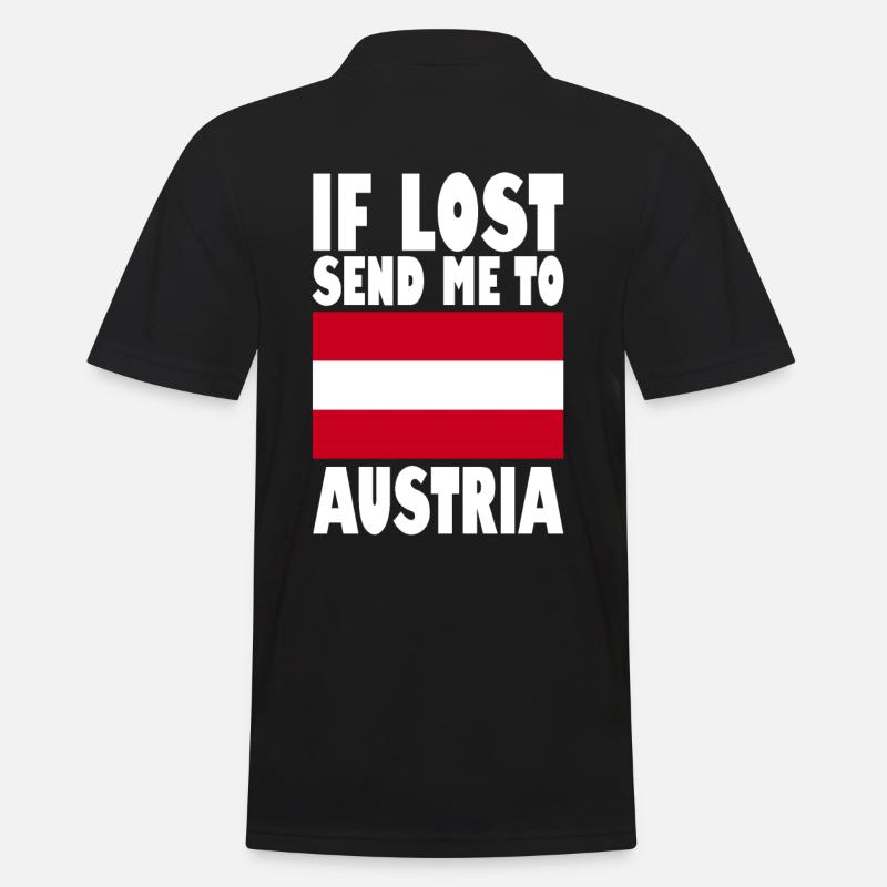 Slogan du drapeau de l’Autriche - Polo Homme - noir