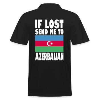 Drapeau de l’Azerbaïdjan - Polo Homme - noir - Dos - Kai (181cm)