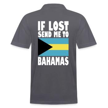 Drapeau des Bahamas - Polo Homme - charbon - Dos - Nico (186cm)