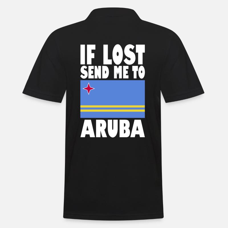 Aruba Flag Saying - Men's Polo Shirt - black
