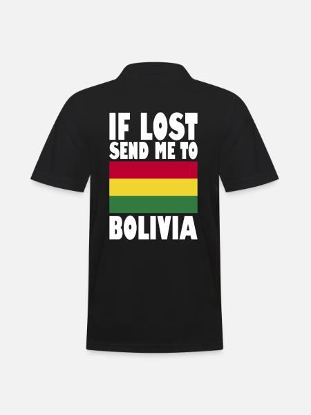Bolivia Flag Saying - Men's Polo Shirt - black