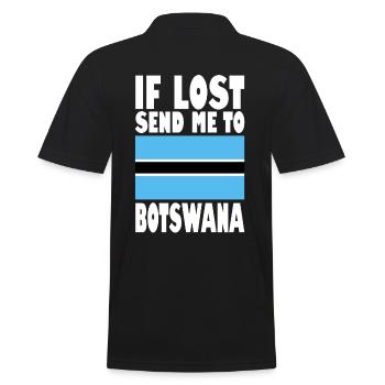 Botswana Flagge Spruch - Männer Poloshirt - Schwarz - Hinten - Kai (181cm)