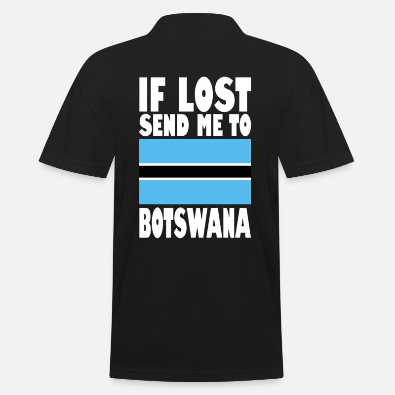 Drapeau du Botswana - Polo Homme - noir