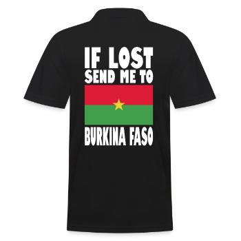 Slogan du drapeau du Burkina Faso - Polo Homme - noir - Dos - Kai (181cm)