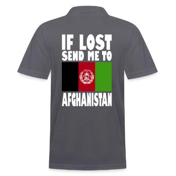 Slogan du drapeau afghan - Polo Homme - charbon - Dos - Nico (186cm)