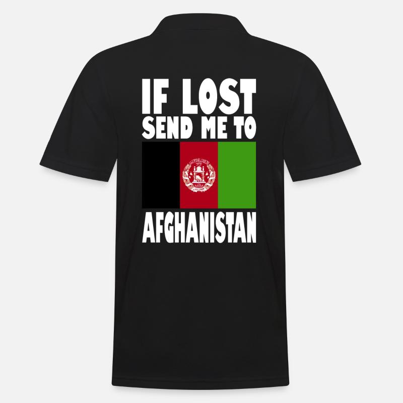 Afghanistan Flagge Spruch - Männer Poloshirt - Schwarz
