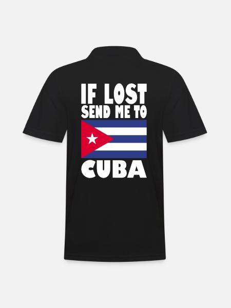 Drapeau de Cuba - Polo Homme - noir