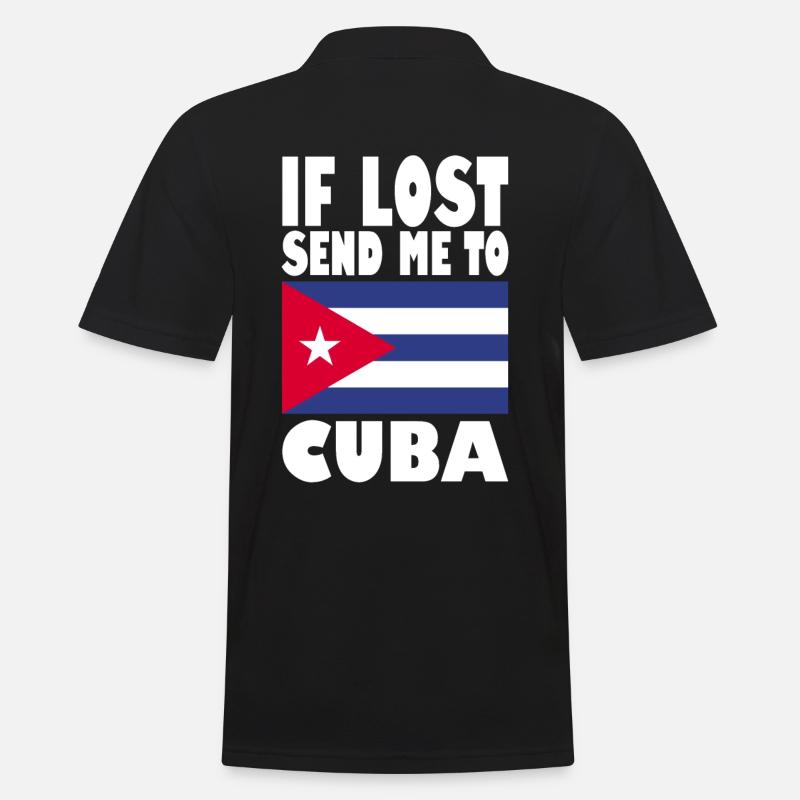 Cuba Flag Saying - Men's Polo Shirt - black