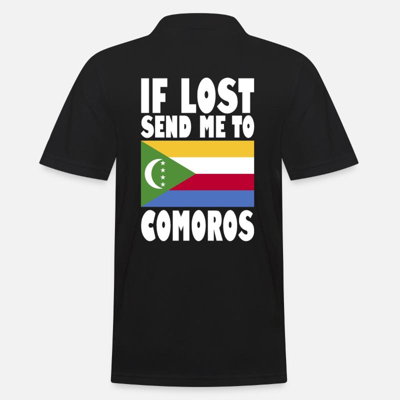 Le drapeau des Comores - Polo Homme - noir