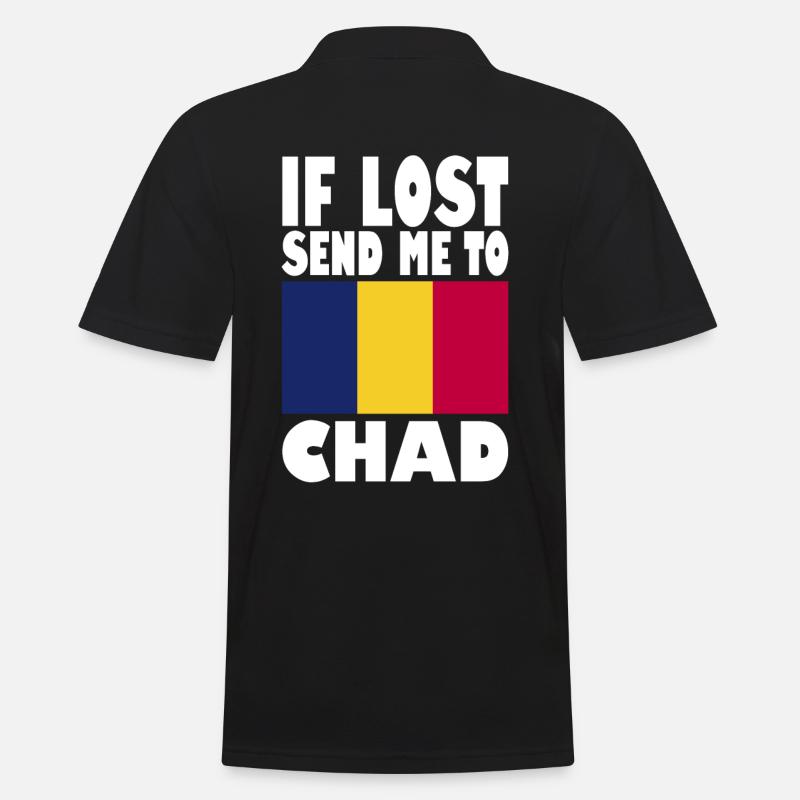 Drapeau du Tchad - Polo Homme - noir