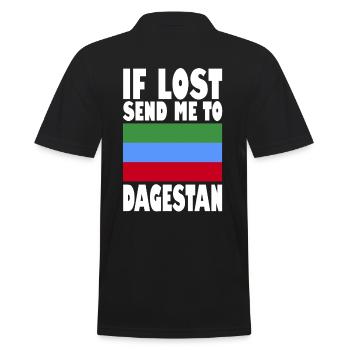 Drapeau du Daghestan - Polo Homme - noir - Dos - Kai (181cm)
