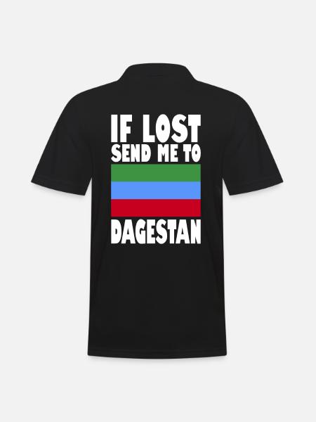 Dagestan Flag Saying - Men's Polo Shirt - black