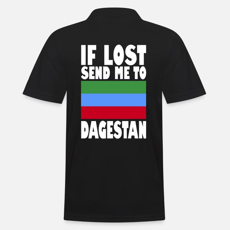 Dagestan Flagge Spruch - Männer Poloshirt - Schwarz