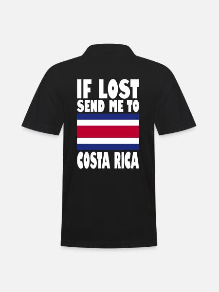 Drapeau du Costa Rica - Polo Homme - noir