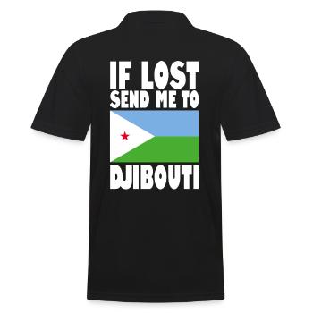 Drapeau de Djibouti - Polo Homme - noir - Dos - Kai (181cm)