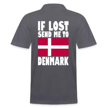 Dicton du drapeau du Danemark - Polo Homme - charbon - Dos - Nico (186cm)