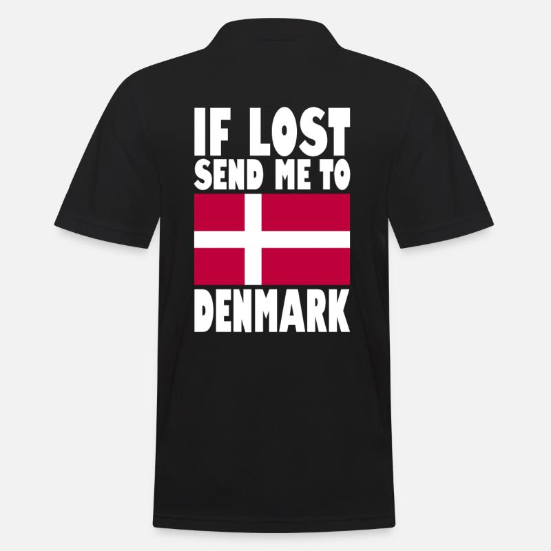 Dänemark Flagge Spruch - Männer Poloshirt - Schwarz