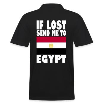 Egypt Flag Saying - Men's Polo Shirt - black - Back - Kai (181cm)