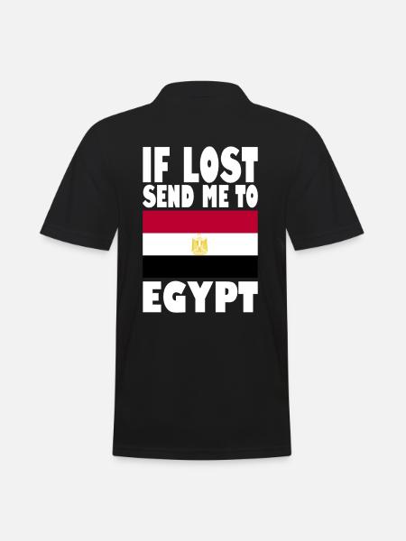 Egypt Flag Saying - Men's Polo Shirt - black