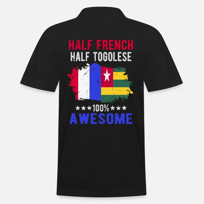 Moitié Français moitié tongolese - Polo Homme - noir