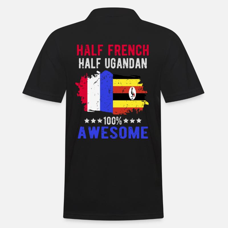 Moitié Français moitié ougandais - Polo Homme - noir