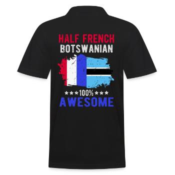 Moitié Français moitié Batswana - Polo Homme - noir - Dos - Kai (181cm)