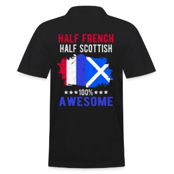 Moitié Français Moitié Ecossais - Polo Homme - noir - Dos - Kai (181cm)