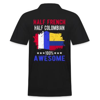 Moitié Français moitié colombien - Polo Homme - noir - Dos - Kai (181cm)