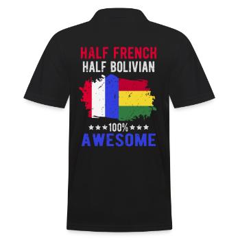 Moitié Français moitié bolivien - Polo Homme - noir - Dos - Kai (181cm)