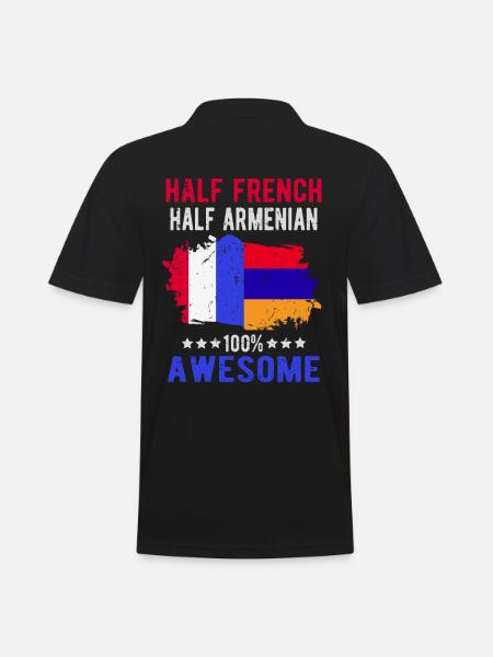 Half French Half Armenian - Men's Polo Shirt - black