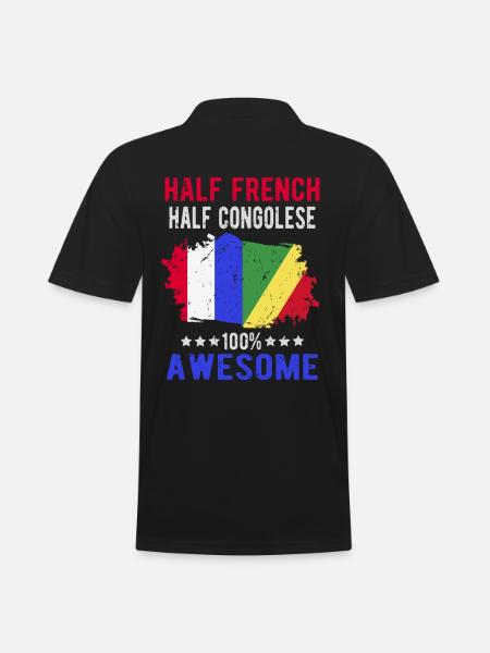 Half French Half Congolese - Men's Polo Shirt - black