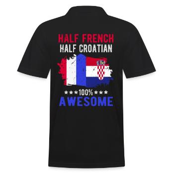Moitié Français moitié croate - Polo Homme - noir - Dos - Kai (181cm)