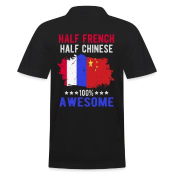 Moitié Français moitié chinois - Polo Homme - noir - Dos - Kai (181cm)