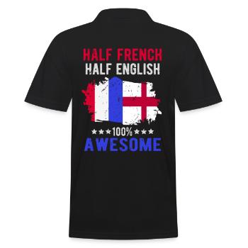 Moitié Français moitié anglais - Polo Homme - noir - Dos - Kai (181cm)