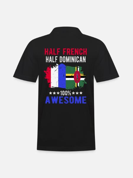 Half French Half Dominican - Men's Polo Shirt - black