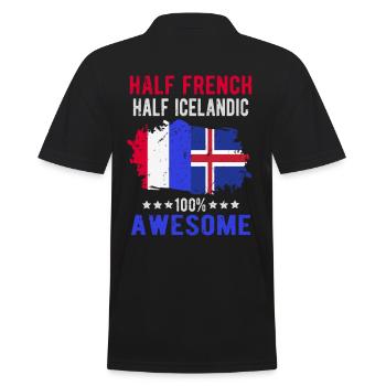 Moitié Français moitié islandais - Polo Homme - noir - Dos - Kai (181cm)