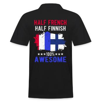 Moitié Français moitié finnois - Polo Homme - noir - Dos - Kai (181cm)