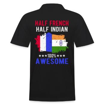 Moitié Français moitié Indien - Polo Homme - noir - Dos - Kai (181cm)