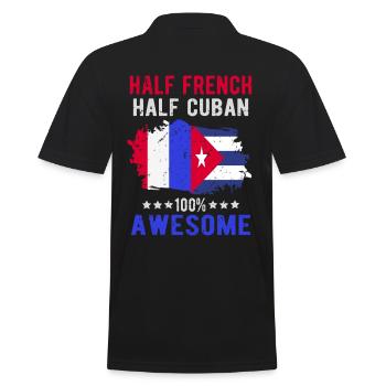 Half French Half Cuban - Men's Polo Shirt - black - Back - Kai (181cm)
