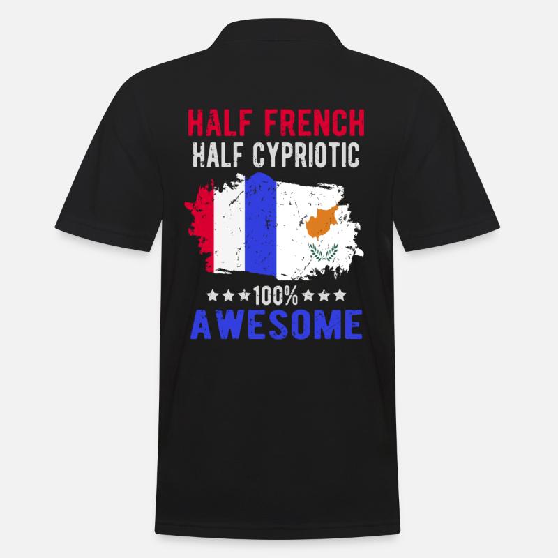 Moitié Français moitié chypriote - Polo Homme - noir
